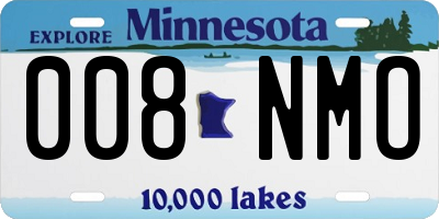 MN license plate 008NMO