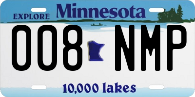 MN license plate 008NMP