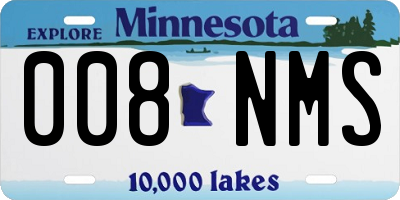 MN license plate 008NMS