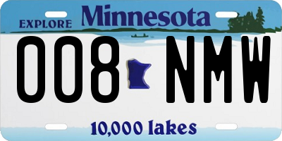 MN license plate 008NMW