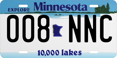 MN license plate 008NNC
