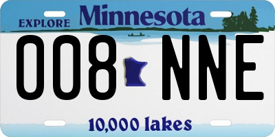 MN license plate 008NNE