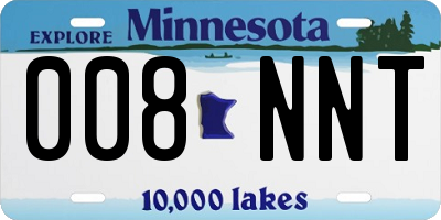MN license plate 008NNT