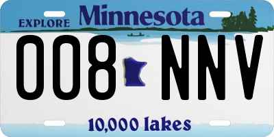 MN license plate 008NNV