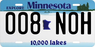 MN license plate 008NOH