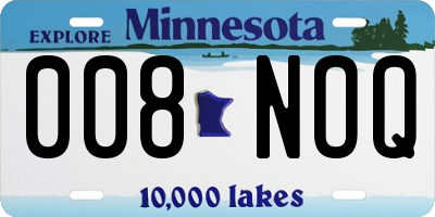 MN license plate 008NOQ
