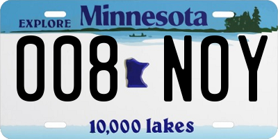 MN license plate 008NOY