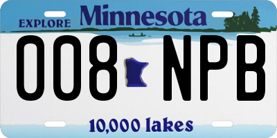 MN license plate 008NPB
