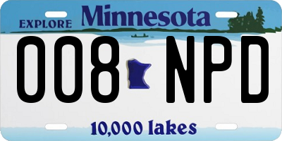 MN license plate 008NPD