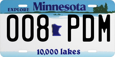 MN license plate 008PDM