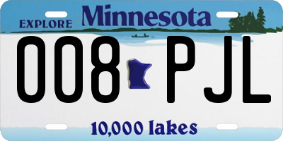 MN license plate 008PJL