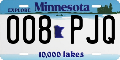 MN license plate 008PJQ