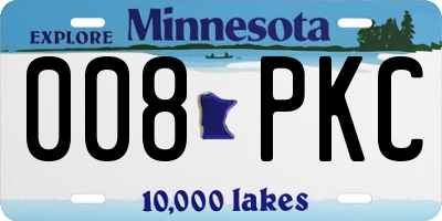 MN license plate 008PKC