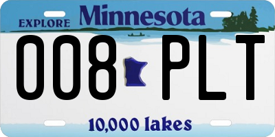 MN license plate 008PLT