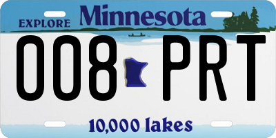 MN license plate 008PRT