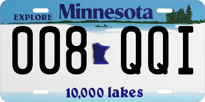 MN license plate 008QQI