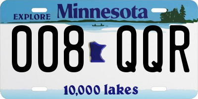 MN license plate 008QQR