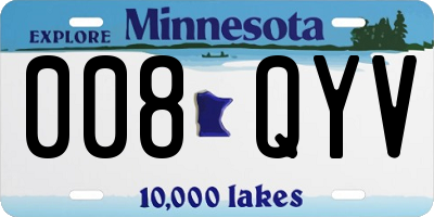 MN license plate 008QYV