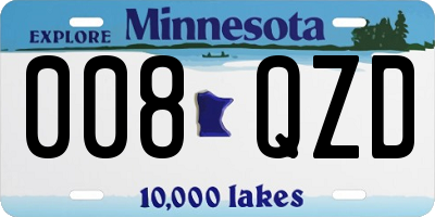 MN license plate 008QZD