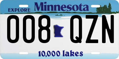 MN license plate 008QZN