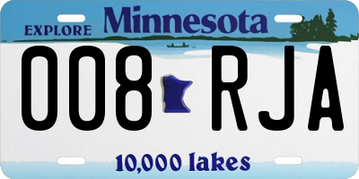 MN license plate 008RJA