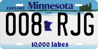 MN license plate 008RJG