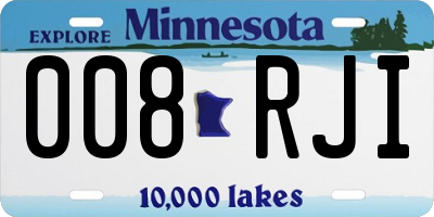 MN license plate 008RJI