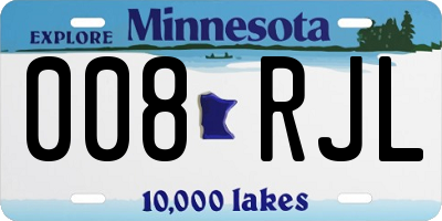 MN license plate 008RJL