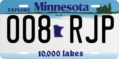 MN license plate 008RJP