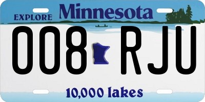 MN license plate 008RJU