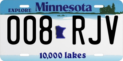 MN license plate 008RJV