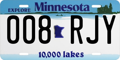 MN license plate 008RJY