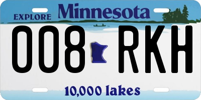 MN license plate 008RKH