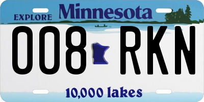 MN license plate 008RKN