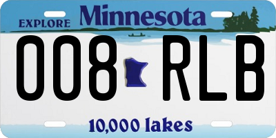 MN license plate 008RLB