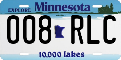 MN license plate 008RLC