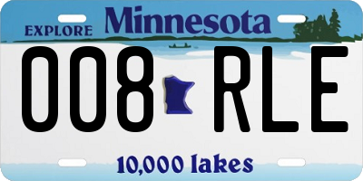 MN license plate 008RLE