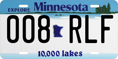 MN license plate 008RLF