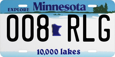 MN license plate 008RLG