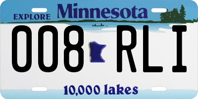 MN license plate 008RLI