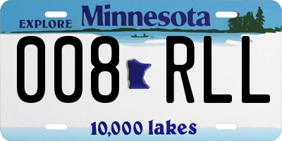 MN license plate 008RLL