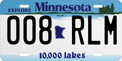 MN license plate 008RLM
