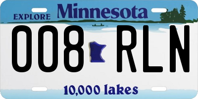 MN license plate 008RLN