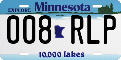 MN license plate 008RLP