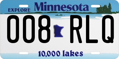 MN license plate 008RLQ