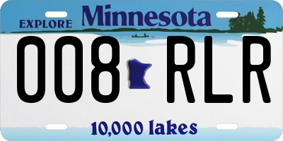 MN license plate 008RLR