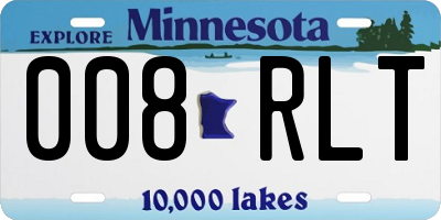MN license plate 008RLT