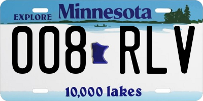 MN license plate 008RLV