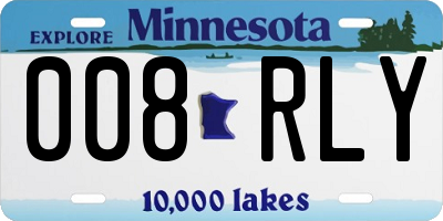 MN license plate 008RLY
