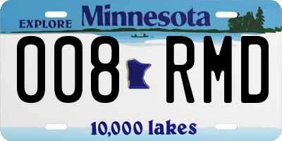 MN license plate 008RMD